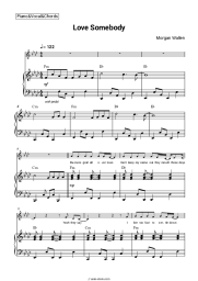 Sheet music, chords Morgan Wallen - Love Somebody