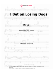 Sheet music, chords Mitski - I Bet on Losing Dogs