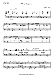 Sheet music, chords Marion Black - Who Knows