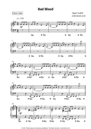 Sheet music, chords Taylor Swift, Kendrick Lamar - Bad Blood