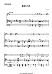 Sheet music, chords ZOË - Loin d’ici