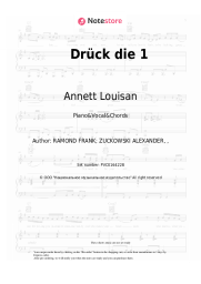 Sheet music, chords Annett Louisan - Drück die 1
