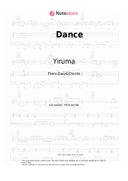 Sheet music, chords Yiruma - Dance