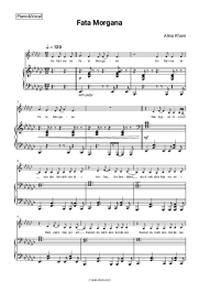 Sheet music, chords Alina Khani - Fata Morgana