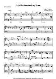 Sheet music, chords Garth Brooks - To Make You Feel My Love