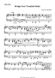 Sheet music, chords Simon & Garfunkel - Bridge Over Troubled Water