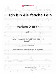 Sheet music, chords Marlene Dietrich - Ich bin die fesche Lola (from 'The Blue Angel')