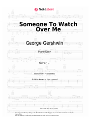 Sheet music, chords George Gershwin - Someone To Watch Over Me (from the musical 'Oh, Kay!')