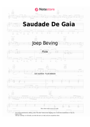 Sheet music, chords Joep Beving - Saudade De Gaia