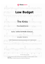 Sheet music, chords The Kinks - Low Budget