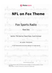 Sheet music, chords Fox Sports Radio - NFL on Fox Theme