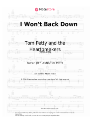 Sheet music, chords Tom Petty and the Heartbreakers - I Won't Back Down