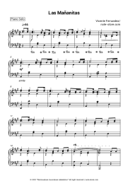 Sheet music, chords Vicente Fernandez - Las Mananitas