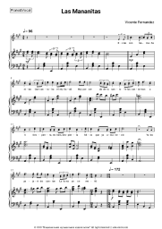 Sheet music, chords Vicente Fernandez - Las Mananitas