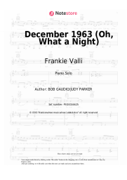 Sheet music, chords Frankie Valli, The Four Seasons - December 1963 (Oh, What a Night)