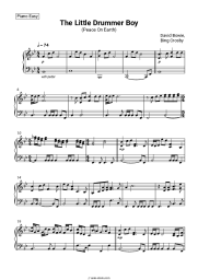 Sheet music, chords David Bowie, Bing Crosby - The Little Drummer Boy (Peace On Earth)