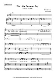 Sheet music, chords David Bowie, Bing Crosby - The Little Drummer Boy (Peace On Earth)