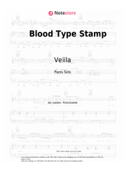 Sheet music, chords Veiila - Blood Type Stamp