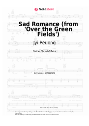 Sheet music, chords Jyi Peuong - Sad Romance (from 'Over the Green Fields')