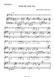 Sheet music, chords Reba McEntire, Linda Davis - Does He Love You