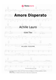 Sheet music, chords Achille Lauro - Amore Disperato
