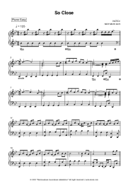 Sheet music, chords NOTD, Felix Jaehn, Captain Cuts, Georgia Ku - So Close