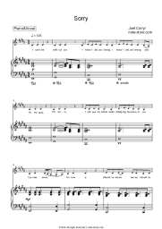 Sheet music, chords Joel Corry - Sorry