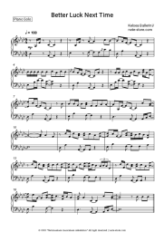 Sheet music, chords Kelsea Ballerini - Better Luck Next Time