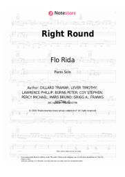 Sheet music, chords Flo Rida, Ke$ha - Right Round