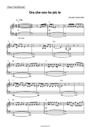 Sheet music, chords Cesare Cremonini - Ora che non ho più te