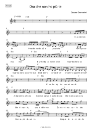 Sheet music, chords Cesare Cremonini - Ora che non ho più te