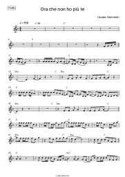 Sheet music, chords Cesare Cremonini - Ora che non ho più te