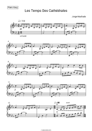 Sheet music, chords Jorge Machado - les temps des cathedrales