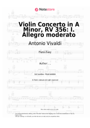 Sheet music, chords Antonio Vivaldi - Violin Concerto in A Minor, RV 356: I. Allegro moderato