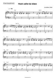 Sheet music, chords Jonathan Zelter - Hoch sollst du leben