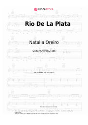 Sheet music, chords Natalia Oreiro - Rio De La Plata