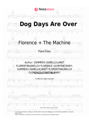 Sheet music, chords Florence + The Machine - Dog Days Are Over