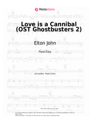 Sheet music, chords Elton John - Love is a Cannibal (OST Ghostbusters 2)