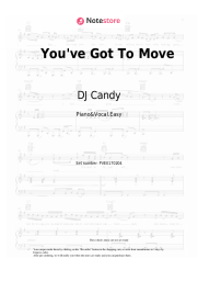 Sheet music, chords DJ Candy, Gloria - You've Got To Move