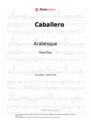 Sheet music, chords Arabesque - Caballero