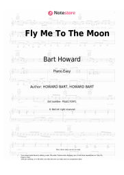 Sheet music, chords Bart Howard - Fly Me To The Moon