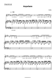 Sheet music, chords Indra - Anywhere