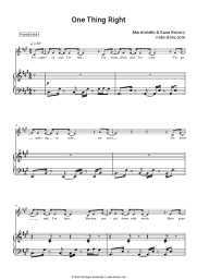 Sheet music, chords Marshmello, Kane Brown - One Thing Right