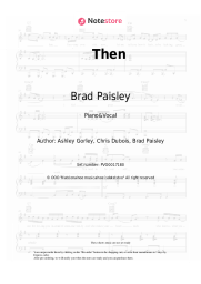 Sheet music, chords Brad Paisley - Then