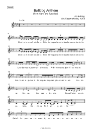 Sheet music, chords OG Bulldog (Vo. Kazuma Kudo), YUC'e - Bulldog Anthem (from 'Carol and Tuesday')