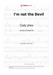 Sheet music, chords Cody Jinks, The Tone Deaf Hippies - I’m not the Devil