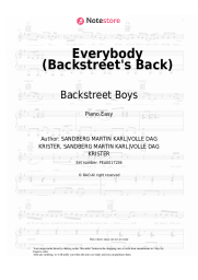 Sheet music, chords Backstreet Boys - Everybody (Backstreet's Back)