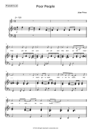 Sheet music, chords Alan Price - Poor People