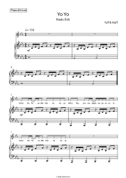 Sheet music, chords Tuff E Nuff - Yo Yo (Radio Edit)