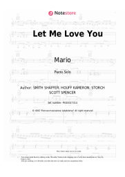 Sheet music, chords Mario - Let Me Love You